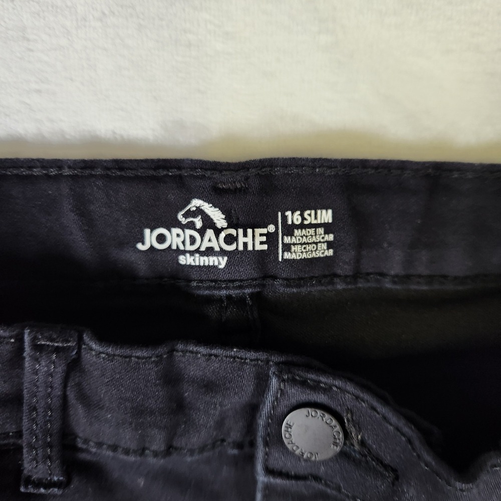 Jordache Girls'‎ Skinny Jeans Size 16 Slim Black High Waist Casual - Picture 6 of 8